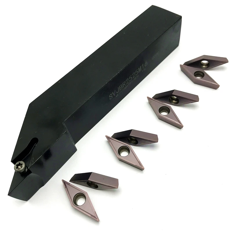 CNC 외장 터닝 공구 거치대, 카바이드 인서트, SVJBR1616H16 SVJBR2020K16 SVJBR2525M16, VCMT160404/08 에 사용