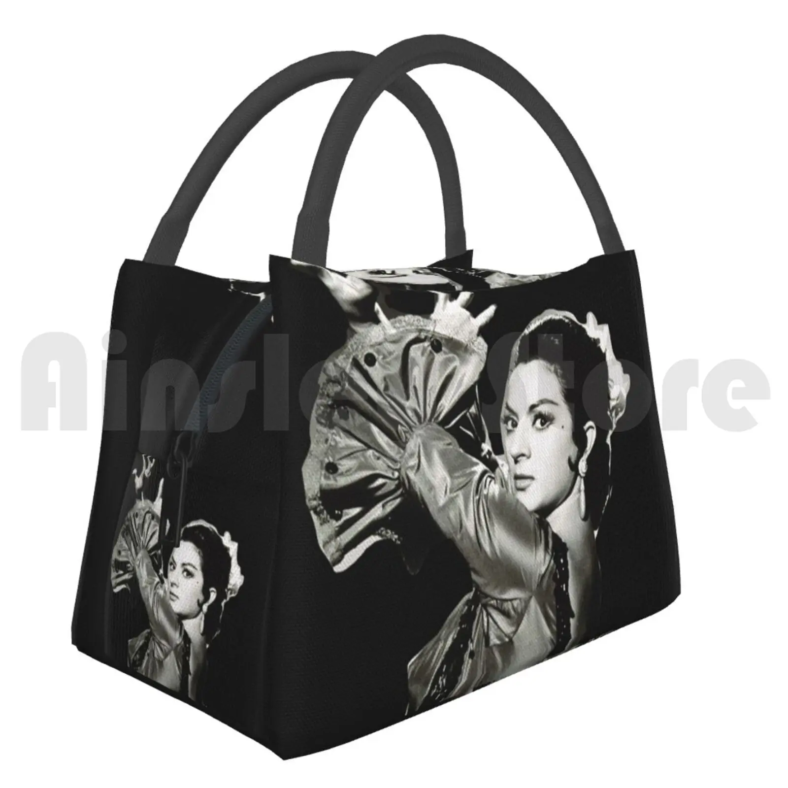 

Cooler Lunch Bag Picnic Bag The Lola Lola Flores Lola The Lola Pharaoh Spain Folklore Seville Actress Black And White