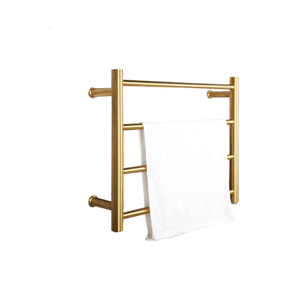 Gold Electric Towel Rack Electric Rail 4 Bars Ladder 304 Stainless Steel Clothes/Towel Warmer Rack Drying Rack For Bathroom