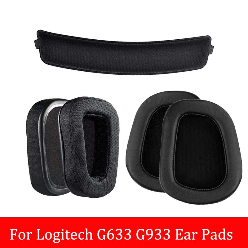 

10pcs Headphone Earpads Covers For Logitech G633 G933 G633S G933S Headphone Cushion Pad Replacement Ear Pads Head Beam