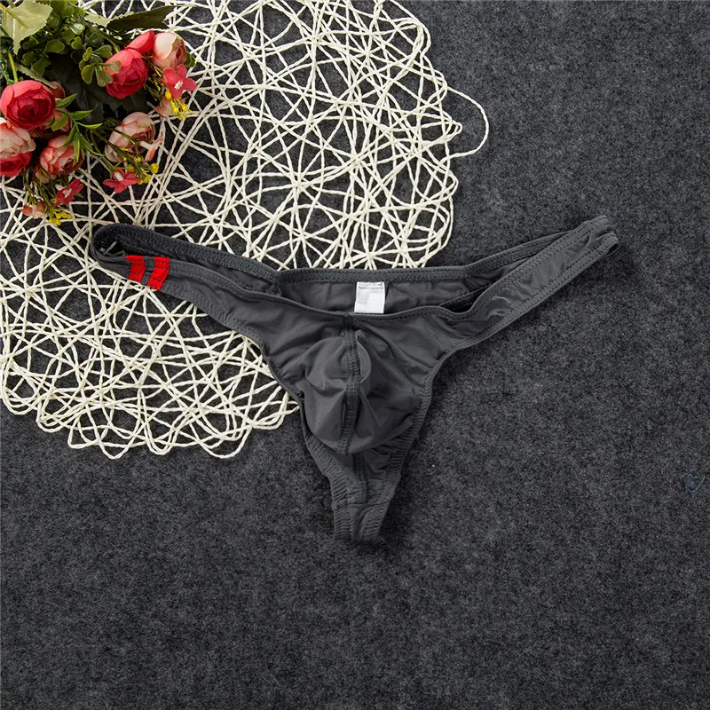 Men\'s G-String Briefs Shorts Underpants 10 Colors Solid Low Waist Thongs