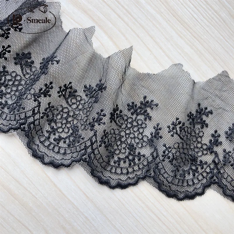 Embroidered Lace Fabric, Ivory Cotton Wire, DIY Handmade Lace Materials, Clothing Accessories, Width 11cm,