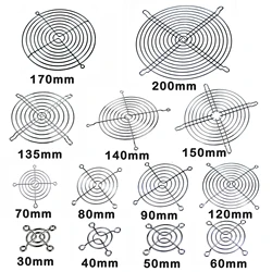 2 pcs 금속 메쉬 손가락 가드 보호 그물 팬 그릴 30mm 40mm 50mm 60mm 70mm 80mm 90mm 120mm 135mm 140mm 150mm 170mm 200mm