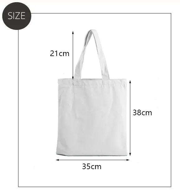 Women Canvas Shopping Bag Female Canvas Cloth Shoulder Bag Eco Handbag Tote Reusable Grocery Shopper Bags Students Book Bag