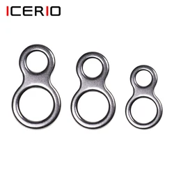 ICERIO 20PCS Assist Hook Stainless Steel Fishing Jig 8 Figure Rings Fishing Solid Ring Fishing Lure Terminal Connector