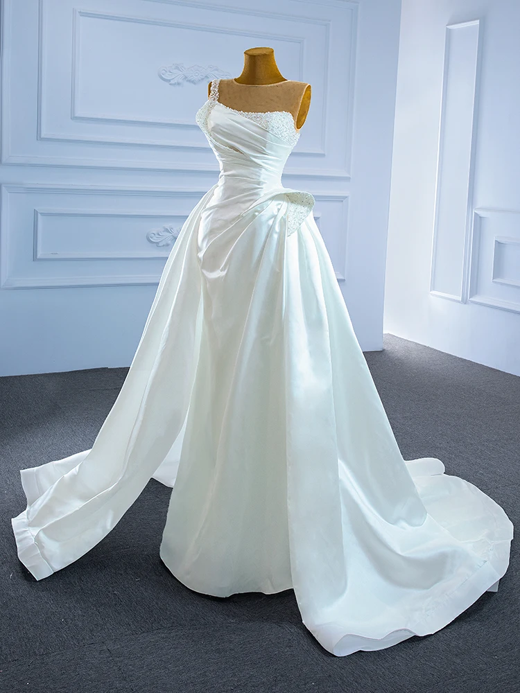 RSM Collection 67252 Mermaid Satin Split Wedding Dresses Sexy Bridal Gown 2022 New Design Fast Shipping Made To Order Bridal Dre