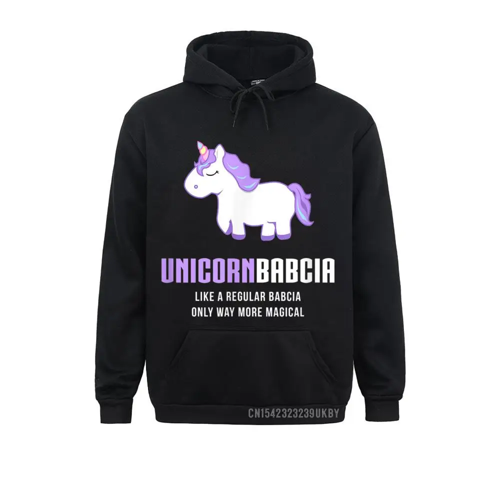 

Unicorn Babcia Harajuku Funny Cute Magical Gift Sweatshirts For Men Long Sleeve Hoodies Funky Fall Clothes Simple Style