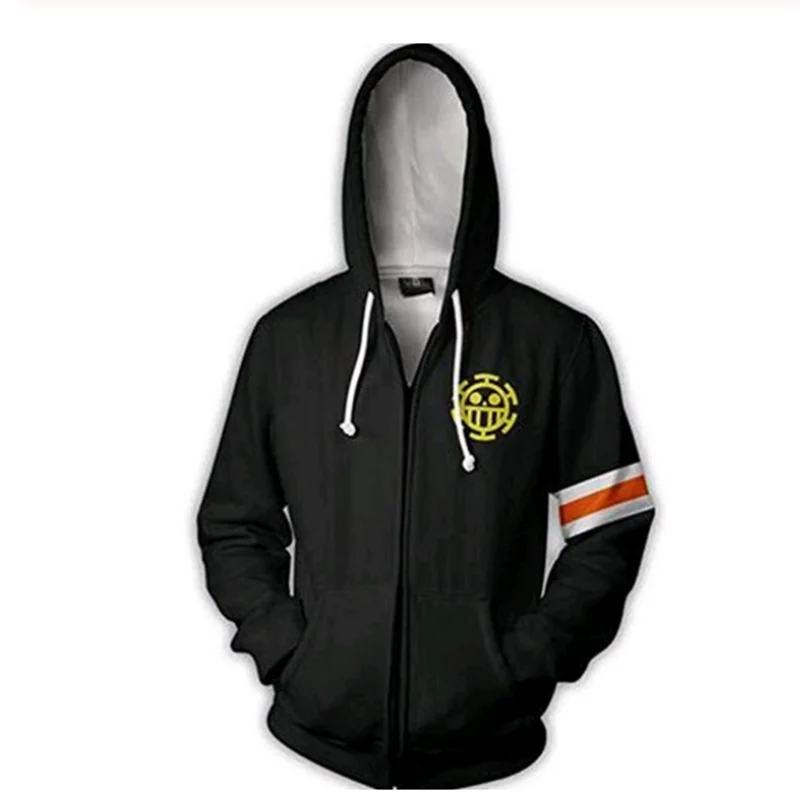 3D Printing ONEPIECE Trafalgar Law Cosplay Costume Hoodie Sweatshirts Men Women Anime Jacket Clothing Costumes