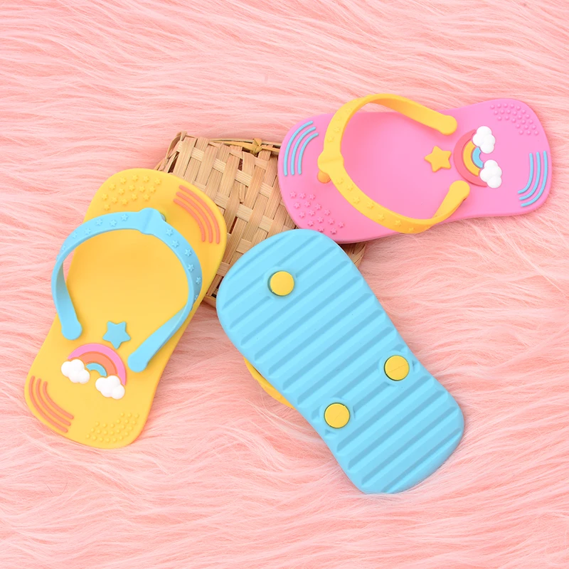 LOFCA Flip Flops Sillicone Teether Baby Teething Pendant Accessories Food Grade Silicone beads BPA FREE Silicon Teethers