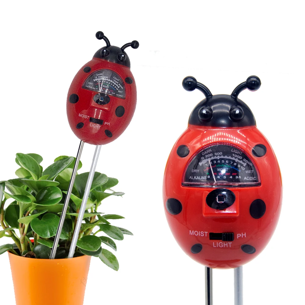 

3 in 1 soil PH meter Moisture/Light/pH Test Acidity humidity sunlight garden plants Flowers moist tester instrument tool