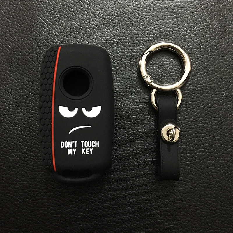 Dont Touch My Key Cover For Skoda Fabia Octavia Superb For Seat Leon For vw Bora POLO GOLF Passat Beetle Silicone Key Case