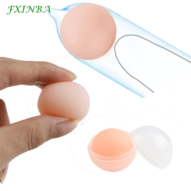 FXINBA New Reusable Silicone Beads  Condoms For Men Penis Sleeve Extender Ball Condoms  Attachment Adult Sex Product Accessories