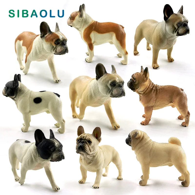 New Farm Lovely Dog Simulation Bulldog figurine Animal model Diy home decor miniature fairy garden decoration accessories modern