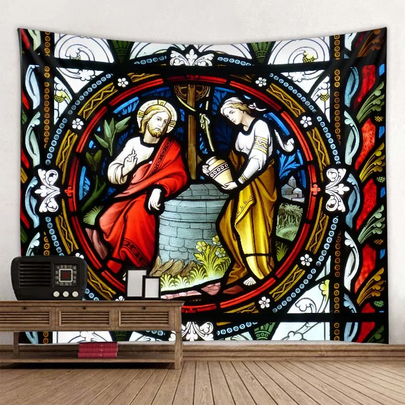 Tapestry retro palace character oil painting art wall hanging aesthetics room decoration home living room wall decoration