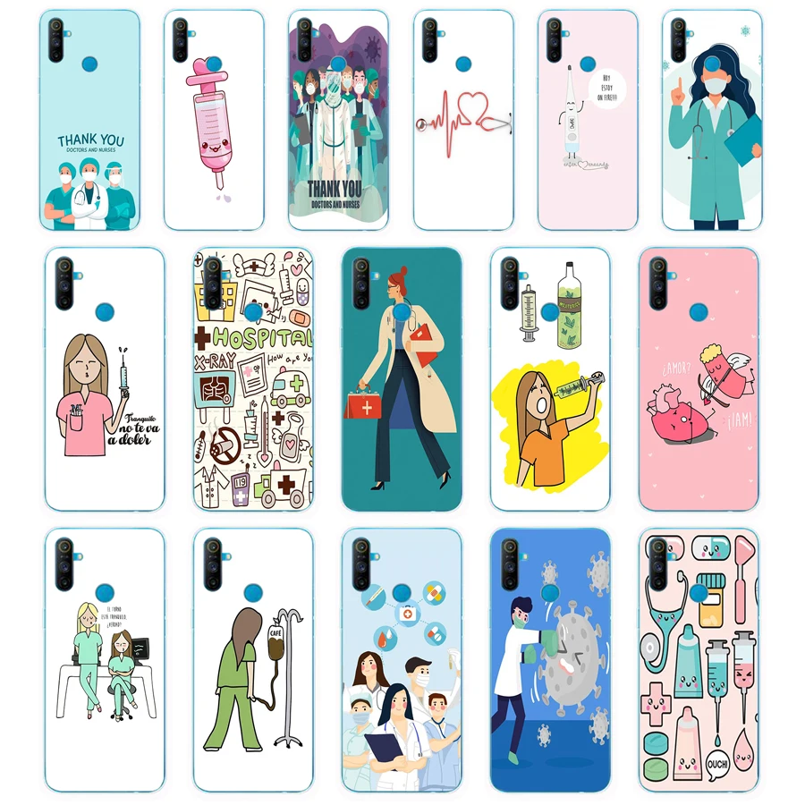 318FG    Cartoon Medicine Nurse Doctor Dentist gift Soft Silicone Tpu Cover phone Case for OPPO A5S A7 AX7 A5 A9 2020 Reslme C3