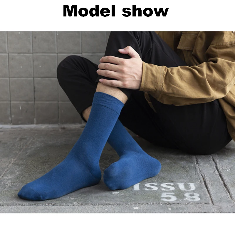 10 Pairs High Quality Spring Autumn Men\'s Cotton Socks Size 38-45 Long Socks For Men Dress Socks Male Gifts Business Casual Sox