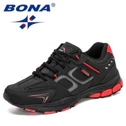 BONA New designers Action Leather Athletic Sport Shoes uomo scarpe da corsa di alta qualità uomo Jogging Sneakers alla moda Zapatillas