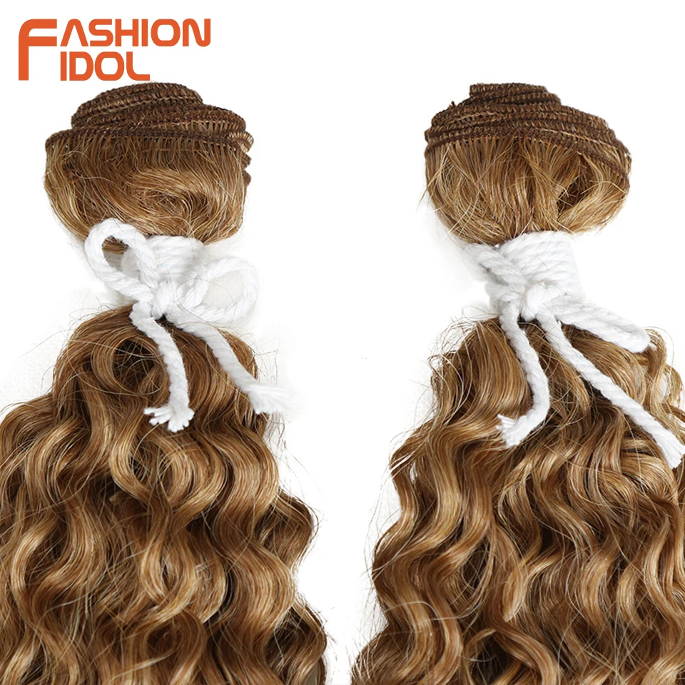 Moda idol-extensões sintéticas do cabelo, 22 polegadas, encaracolado, kinky, onda, resistente ao calor, ombre weave, 2 pcs/lot