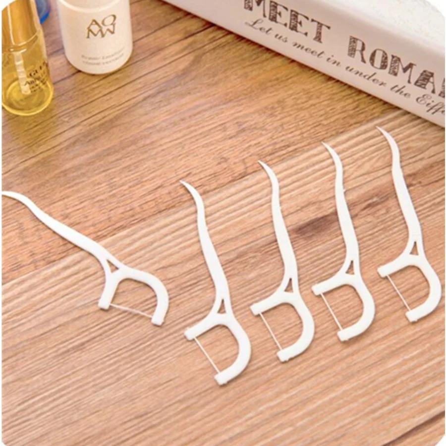 1bag 30pcs Standard Safe ABS Oral Dental Hygiene Teeth Tooth Care Cleaning Picks Silk Floss Flosser Tool