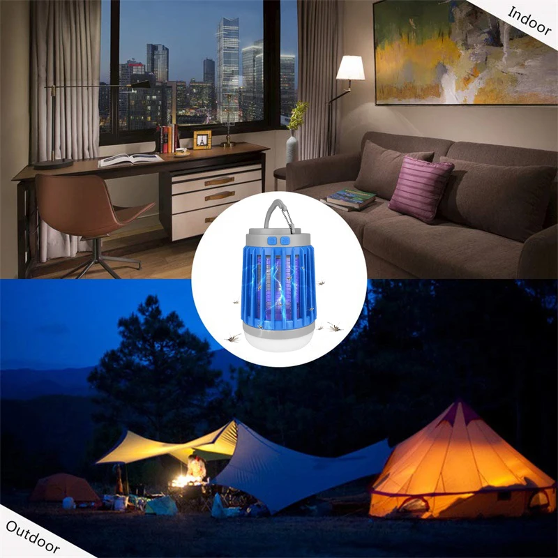 Mosquito Killer Lamp 2 in1 LED Solar power protable Lantern Outdoor USB Repellent light Insect Bug mosquito Trap moskito camping