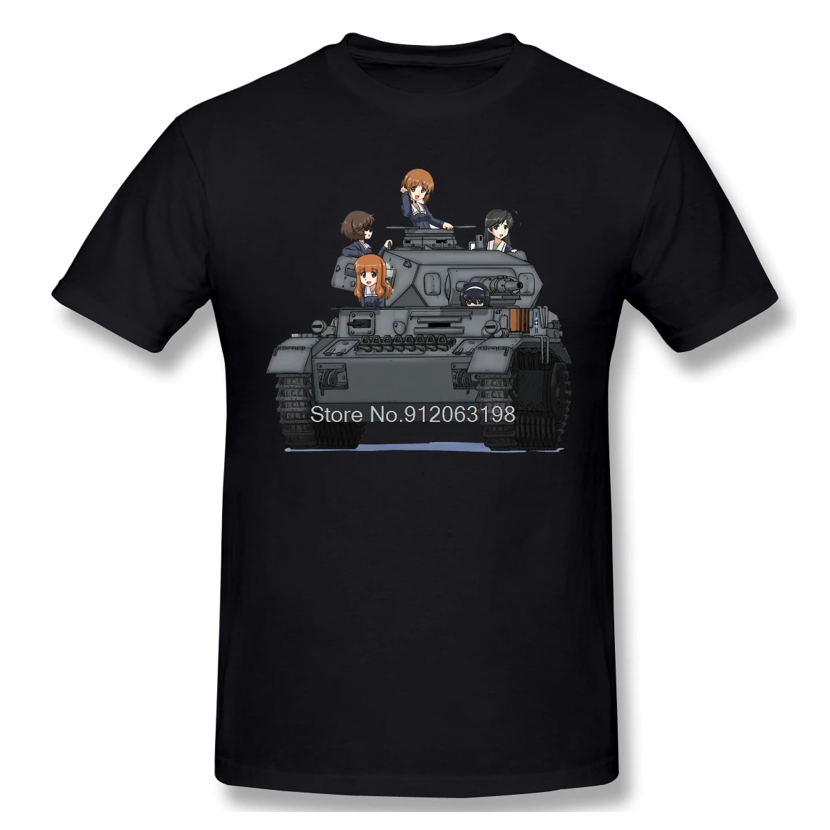 Rengoku Girls Und Panzer Fashion Clothes Design World Of Tanks Free Online War Game Cotton Camiseta Men T-Shirt Oversize