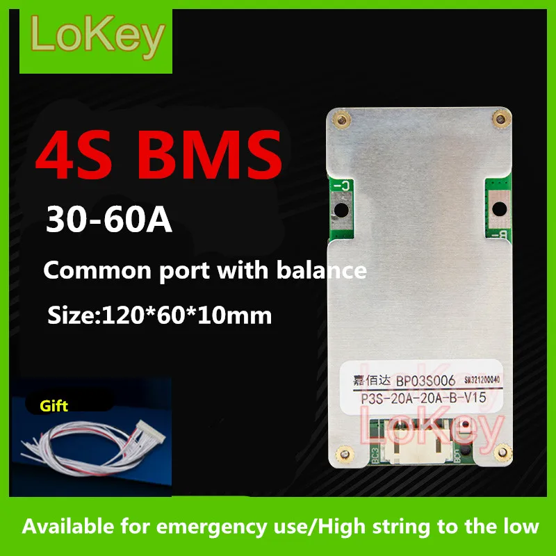 Placa de proteção de bateria de fosfato de ferro-lítio bms 14.6v lifepo4 com inversor de equalização de porta comum bms