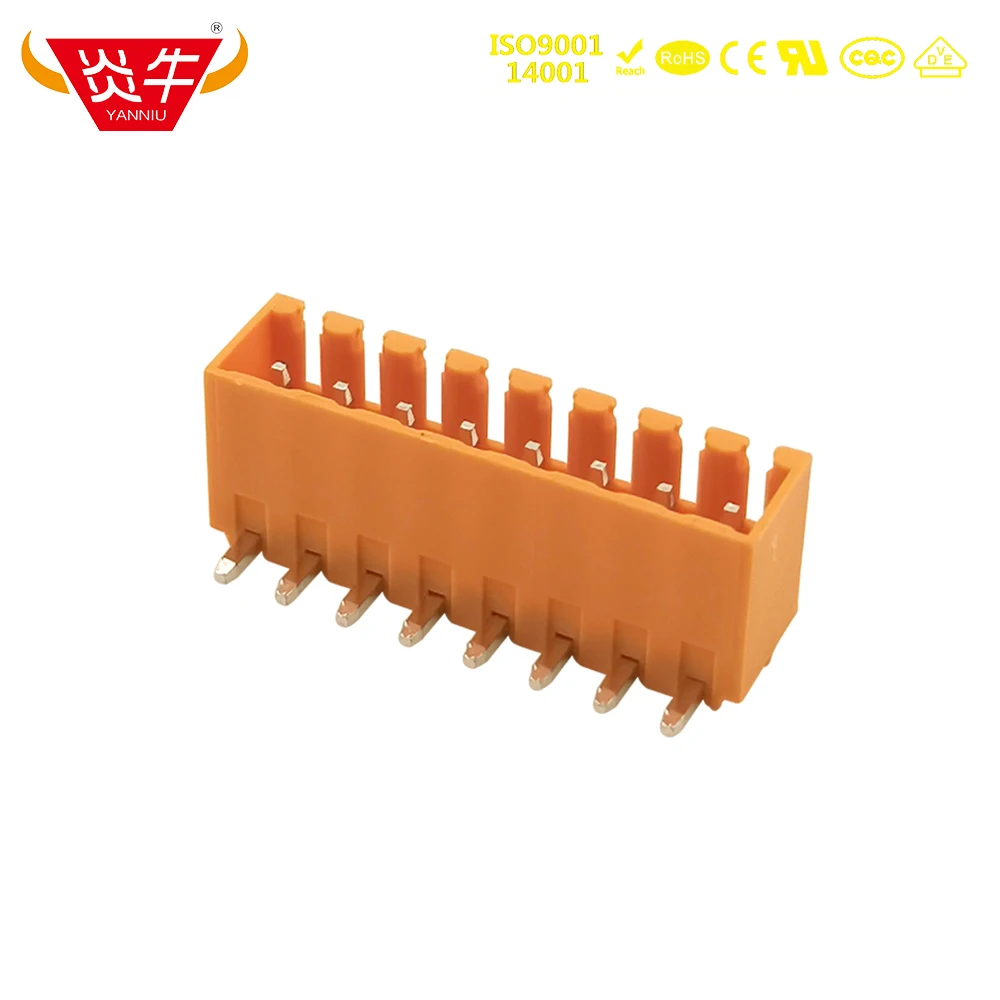 10Pcs 3.5mm SL 3.50/90G KF2EDGJRC 3.5 2P ~12P WEIDMULLER ORANGE PCB CONNECTOR PLUG-IN TERMINAL BlOCKS PHOENIX CONTACT