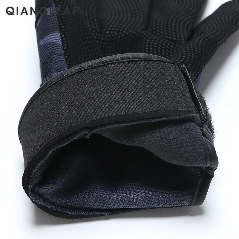 QIANGLEAF Tactical Pu Work Gloves Anti-Slip Hunting Camping Cycling Camouflage Outdoor Sport Fishing Safety Cycling Glove 2500MC