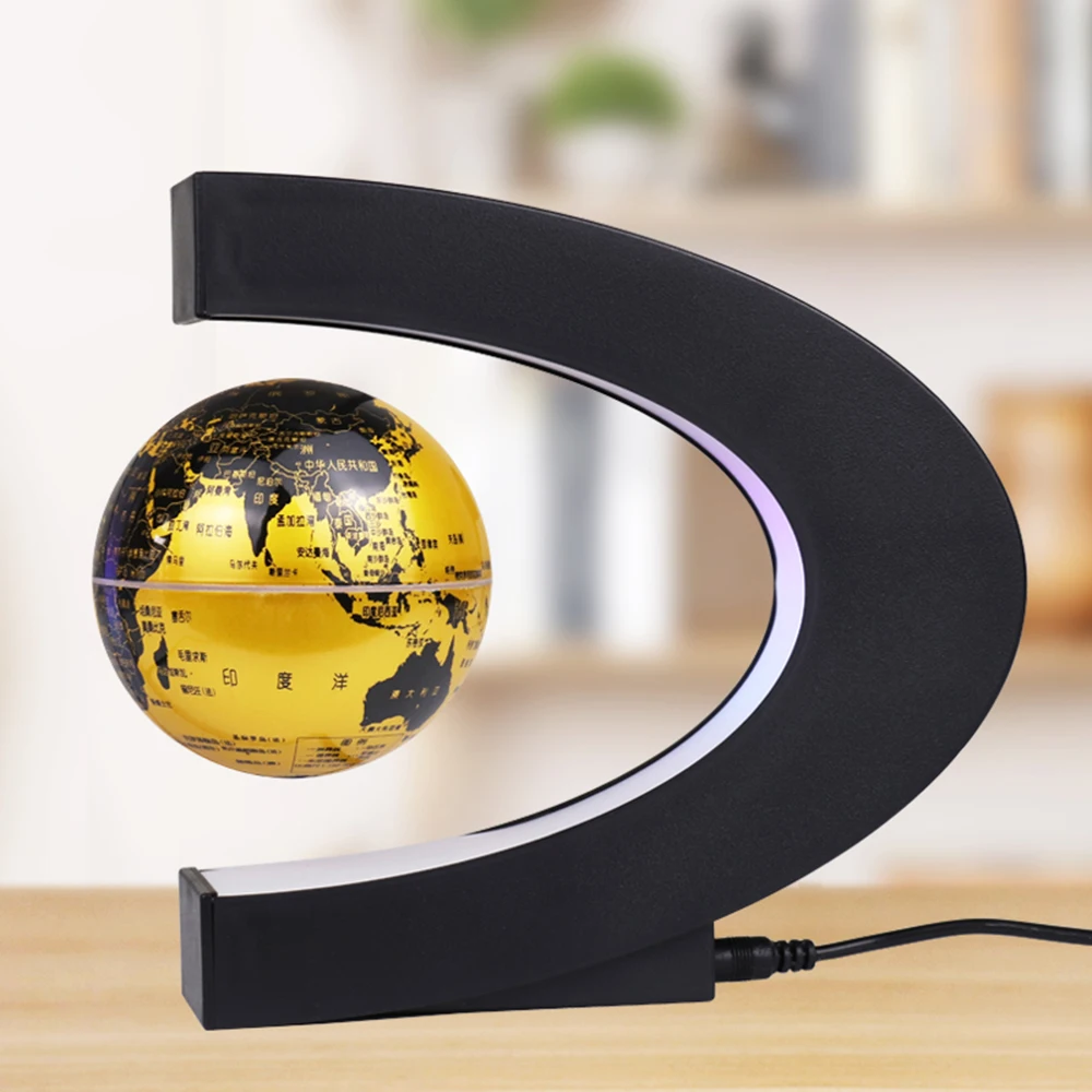 illuminating school teaching supplies suspension anti-gravity earth magnetic levitation globe World Map home desk decoration