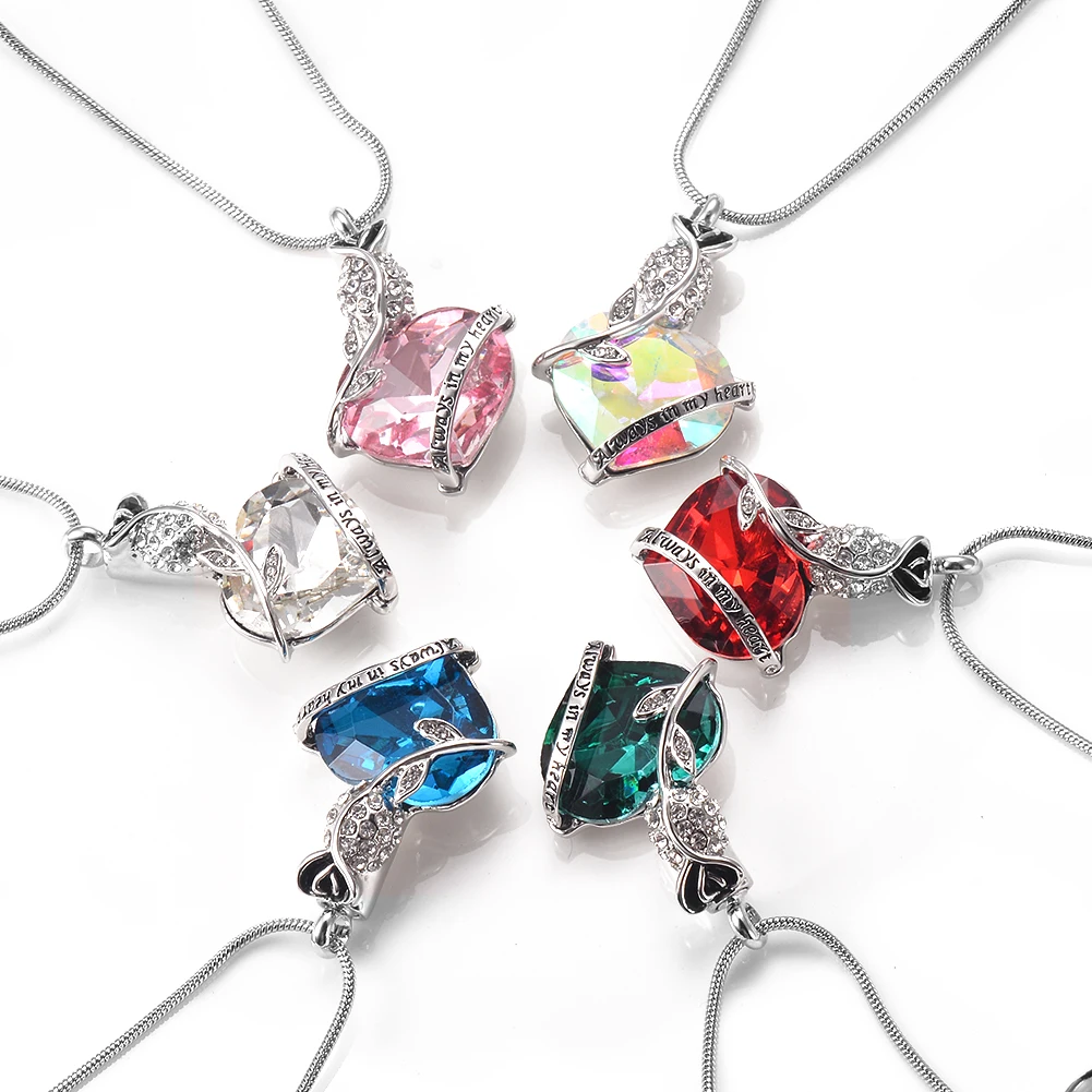 Always in my heart Locket screw heart cremation Jewelry ashes memorial  urn birthstone necklace jewelry keepsake pendant