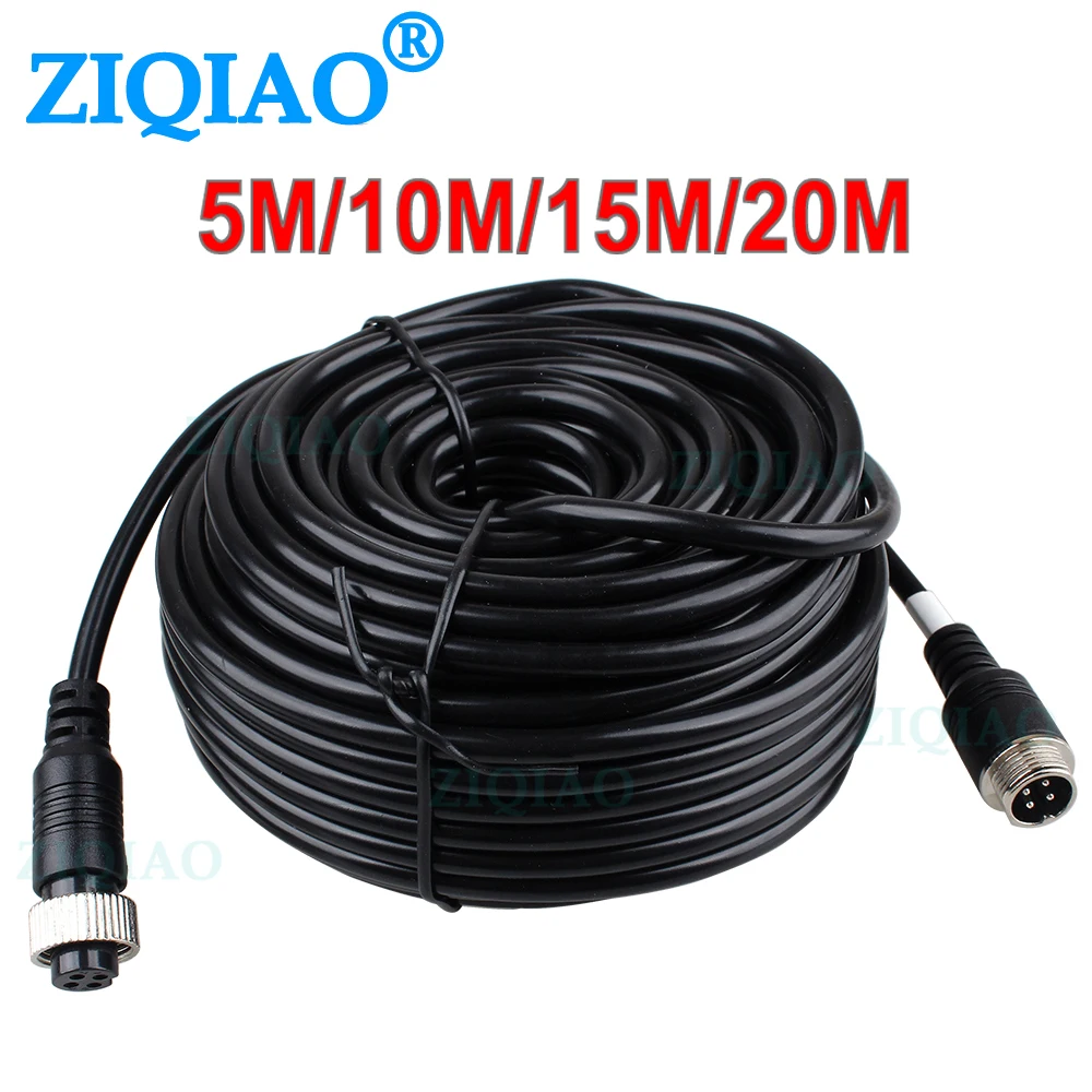 

4 Pin Aviation Video Extension Cable 5M 10M 15M 20M for Truck Bus Monitor CCTV Camera Connection Cable