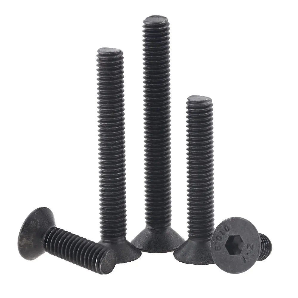 

30PCS M2x5 6 8 10 12 16 Hexagon Socket Flat Countersunk Head Screw Carbon Steel Hex Socket Bolts Machine Screw DIN7991 M2*5 M2*8