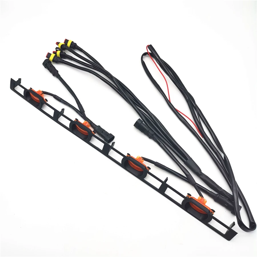 

Amber Front Bumper Hood Grille LED Lights with Wire Harness For Tacoma 2012-2015