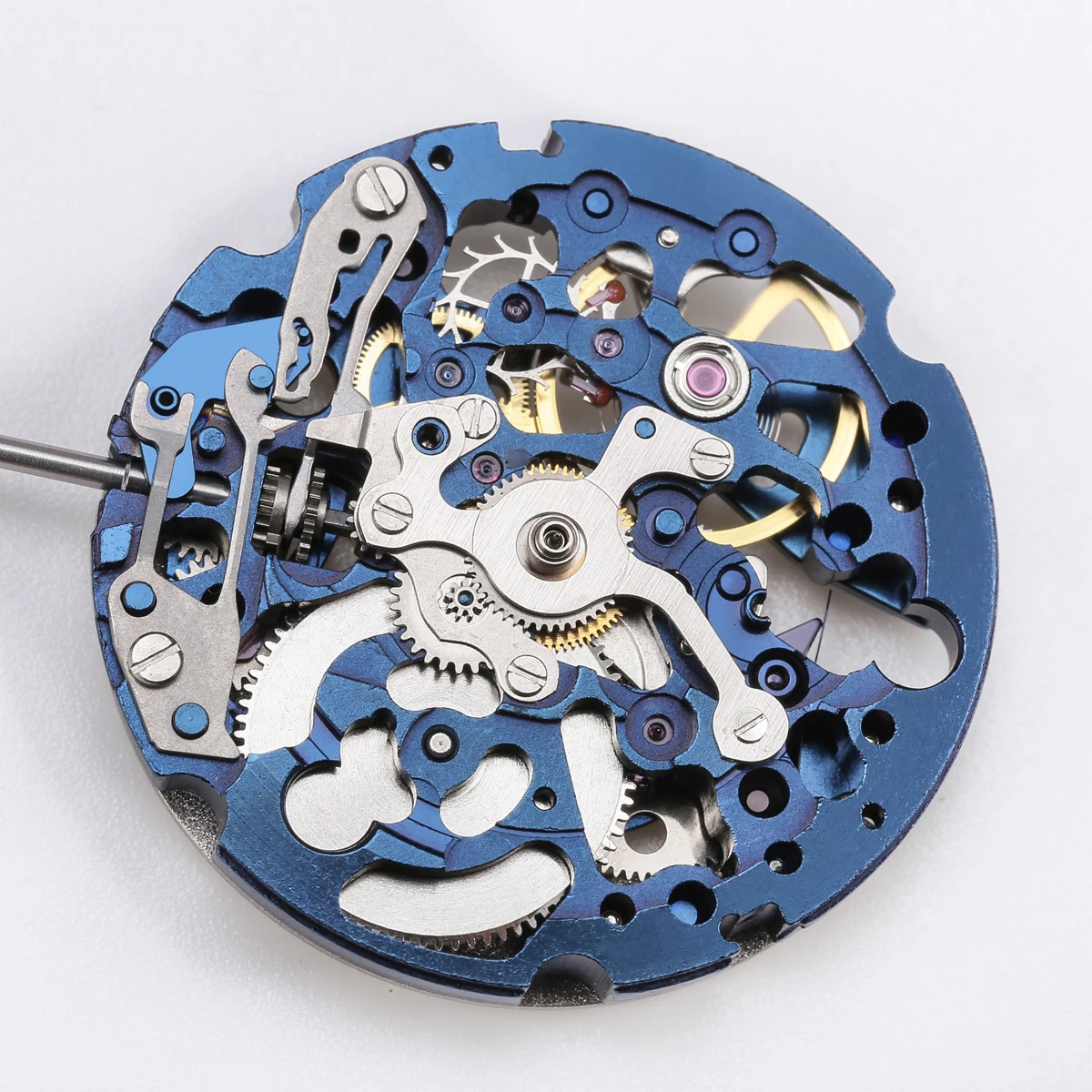 Miyota 8N24 Blue Japan Skeleton Mechanical Movement 21 Jewels Automatic Self-winding Movement Refit Kit Replace Watch Parts