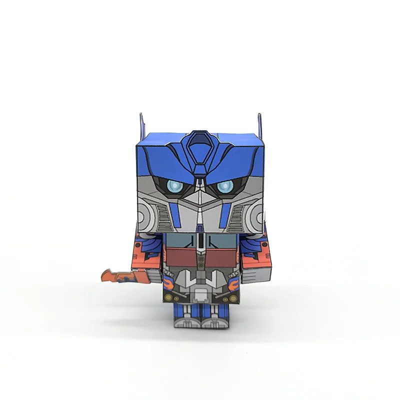 No-glue Optimus Prime Origami Handmade 3D Paper Model Papercraft Anime Game Figure DIY Cube Kids Adult Craft Toys CS-051 image 3