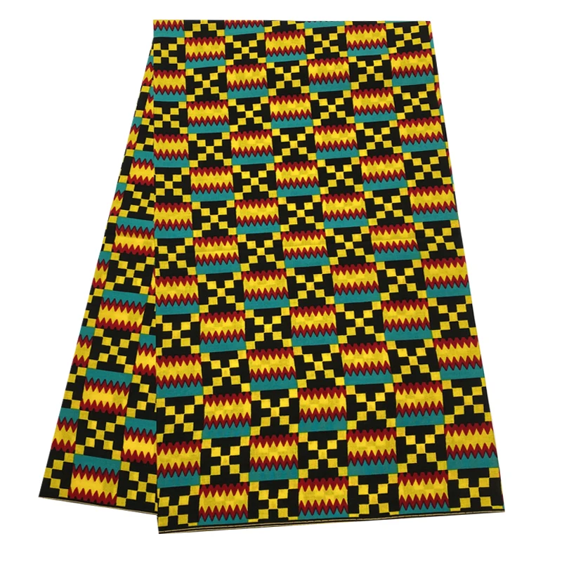 100% Cotton Guaranteed Real Wax Africa Ankara Print Kente Fabric Sewing Dress Tissu Patchwork Making Craft Loincloth Top Quality