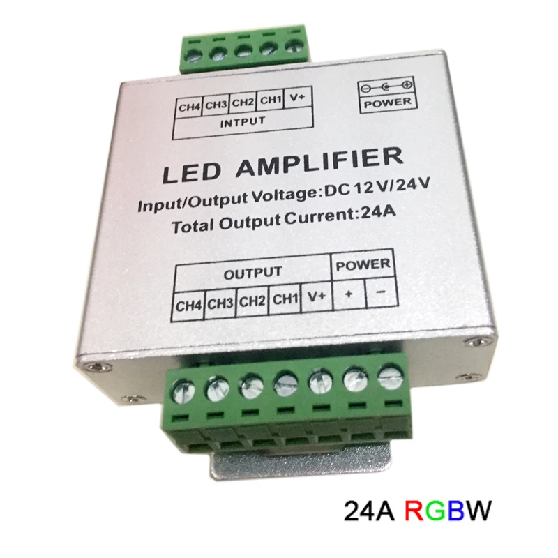 DC12V/24V RGB/RGBW/RGBWW RGB+CCT led Amplifier 12A/15A/24A/30A RGBWC Led Strip Tape Power Repeater controller