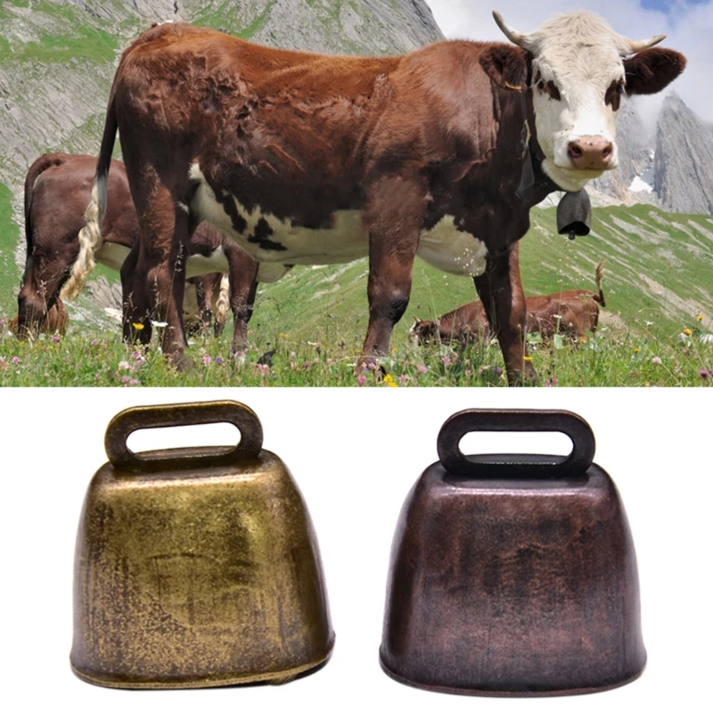 3Pcs Cow Horse Sheep Grazing Bell Farm Animal Anti Lost Copper Bells Loud Crisp Spread DIY Accessories Pet Pendant Decorations