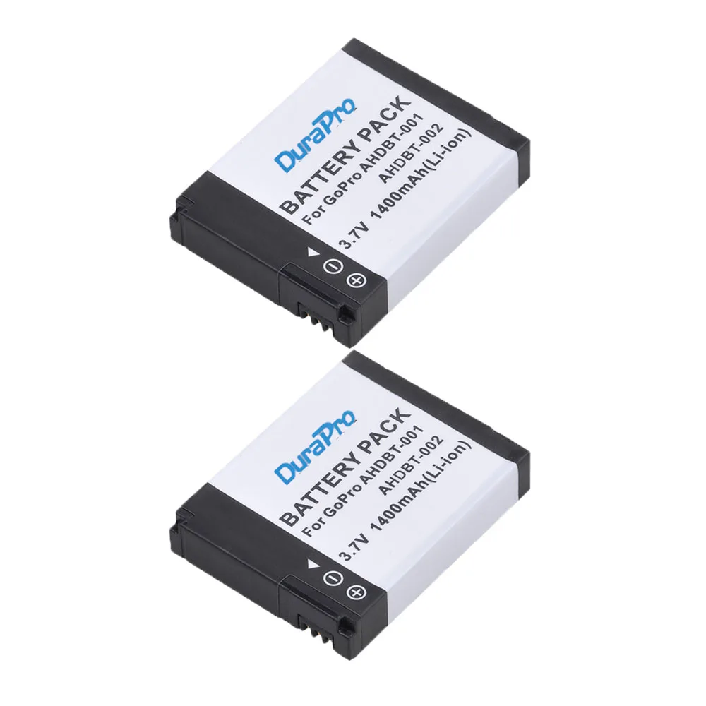 DuraPro 1400mAH AHDBT-001 AHDBT-002 Li-ion Battery for GoPro HD Hero 1 2 Hero1 Hero2 Motorsports Surf Outdoor 960