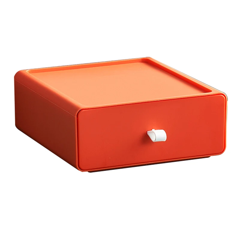 Multi-Layer Stackable Household Drawer Storage Box Office Desktop Finishing Plastic Cosmetic Storage Box Household Supplies