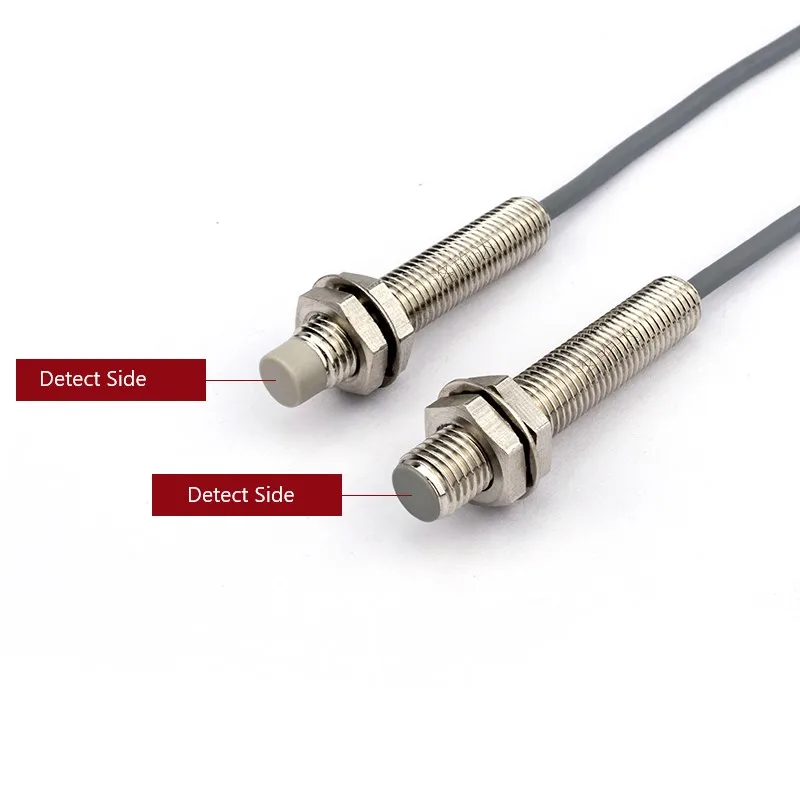 M8 Inductive Sensor Switch with Thread without Thread NPN PNP 3Wires Proximity Switches NO NC 1mm 2mm 3mm 4mm 6mm