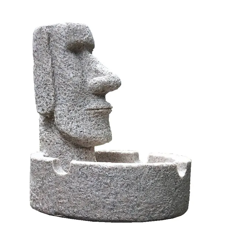 

CREATIVE COLOSSUS ASHTRAY PERSONALITY OFFICE RESIN MULTIFUNCTION MOAI ASHTRAY HOME BEDROOM DECORATION EASTER ISLAND GIFT R2815