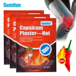 8/16Pcs Sumifun Capsicum Plaster Hot Muscle Fatigue Neck Back Sticker Shoulder Joint Pain Relief Patch Body Massager K02101