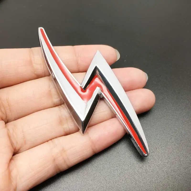 Metal 3D S Lightning logo Emblem Badge Decal For Nissan Silvia S15 S14 S13 S12 S110 S10 200SX Spec-R Car Trunk Car Accessories