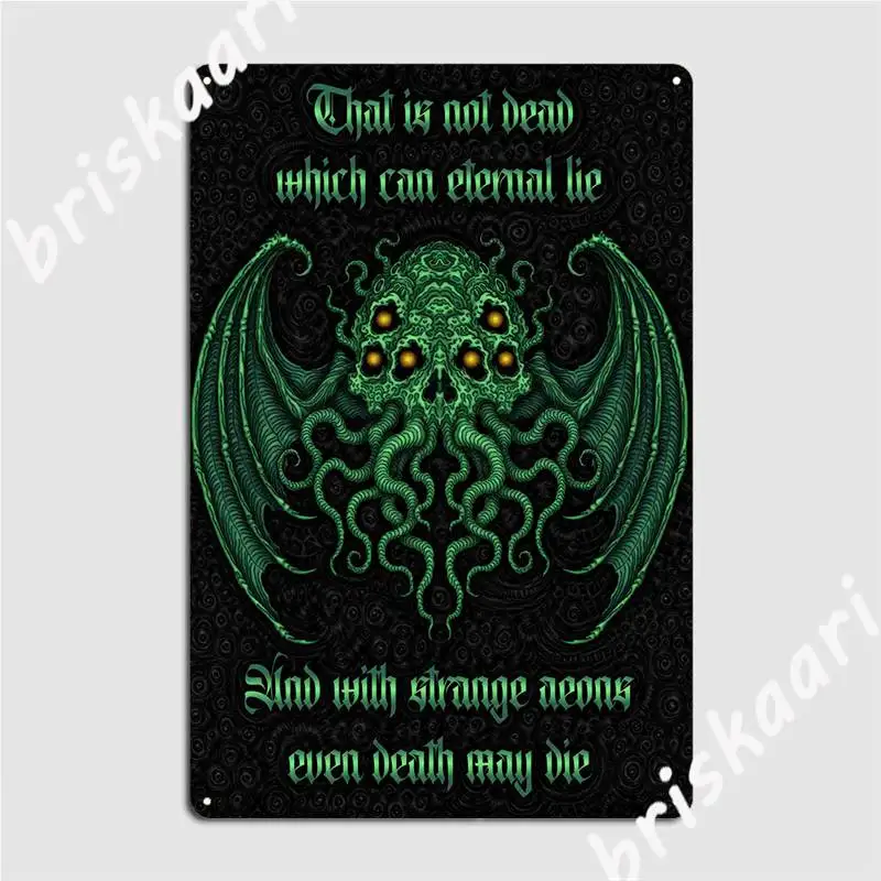 Cthulhu Is Not Dead Metal Sign Wall Pub Plaques Club Bar Vintage Tin Sign Poster