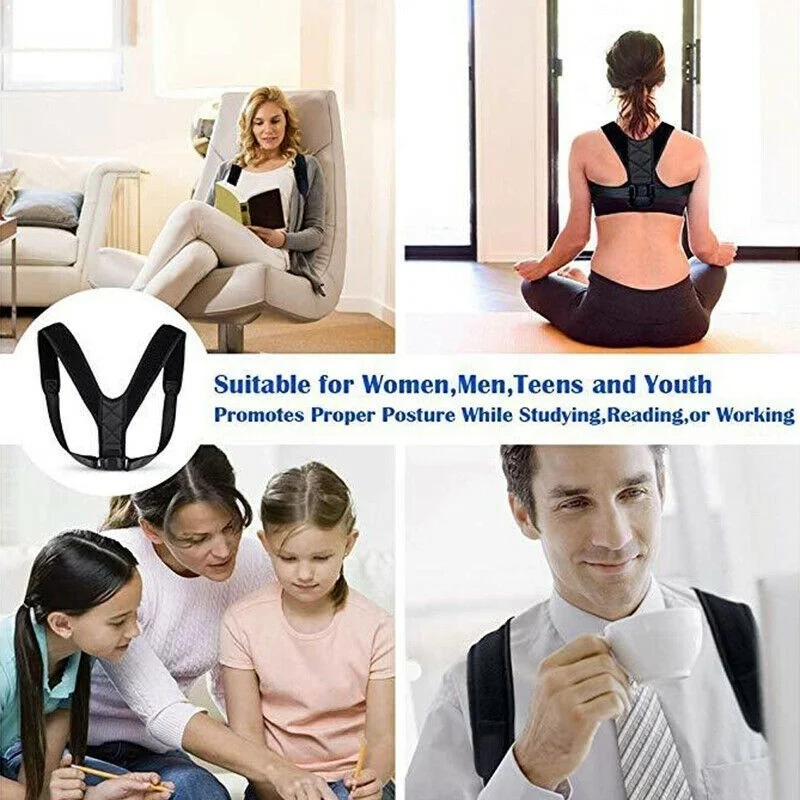 Men Woemen Adjustable Clavicle Posture Corrector Upper Back Brace Shoulder Lumbar Support Belt Corset Posture Correction