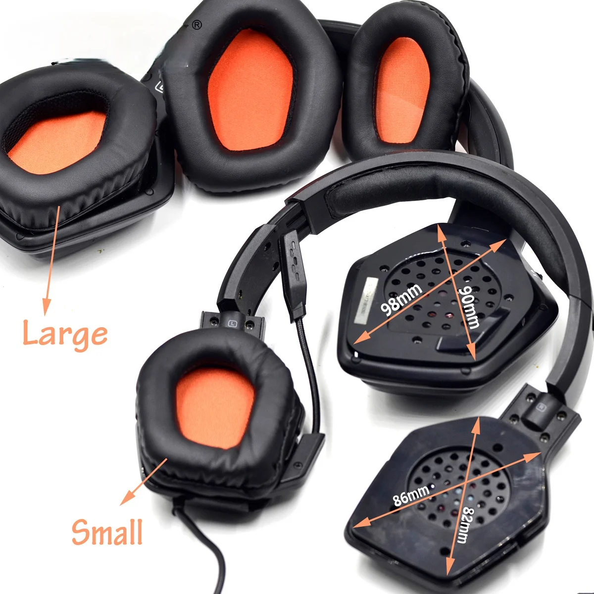 وسادة بديلة بطانة للأذن وسادات للأذن للأذنين لسماعات Tritton Warhead 7.1 / katana / Detonator XBOX 360