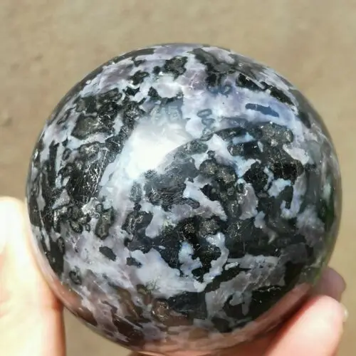 220-250g RARE Natural mica Grey Feldspar Spheres Quartz Crystal ball Healing Hotsale