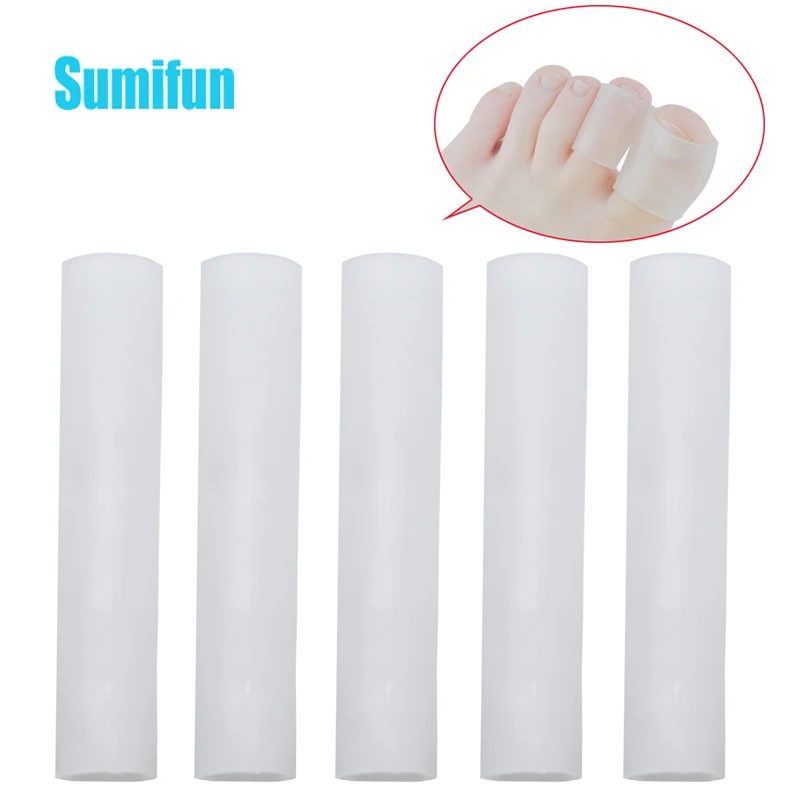 5pcs Tubo di Gel Finger & Toe Protezioni Del Piede Corn Vesciche Callo Dolore Sollievo Guard Per Solette Piedi di Cura Piccolo punta 5*2.5