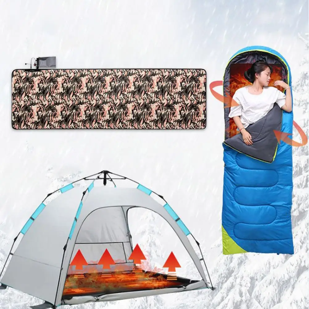 

5Zones 198x61 Thermostat Tent Single Sleeping Bag Heating Pad Electric Blanket Outdoor Camping Usb Powered Heating Blankets Mat